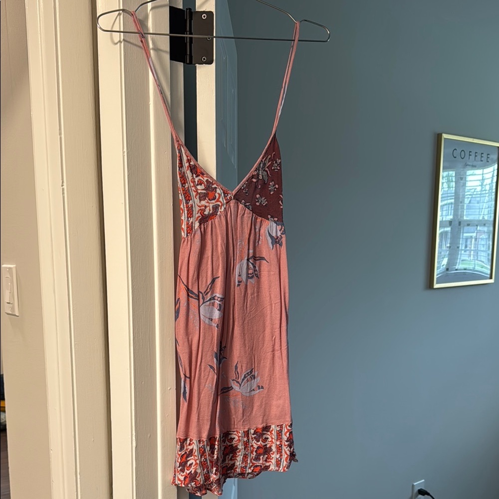 Pink Floral Slip Dress